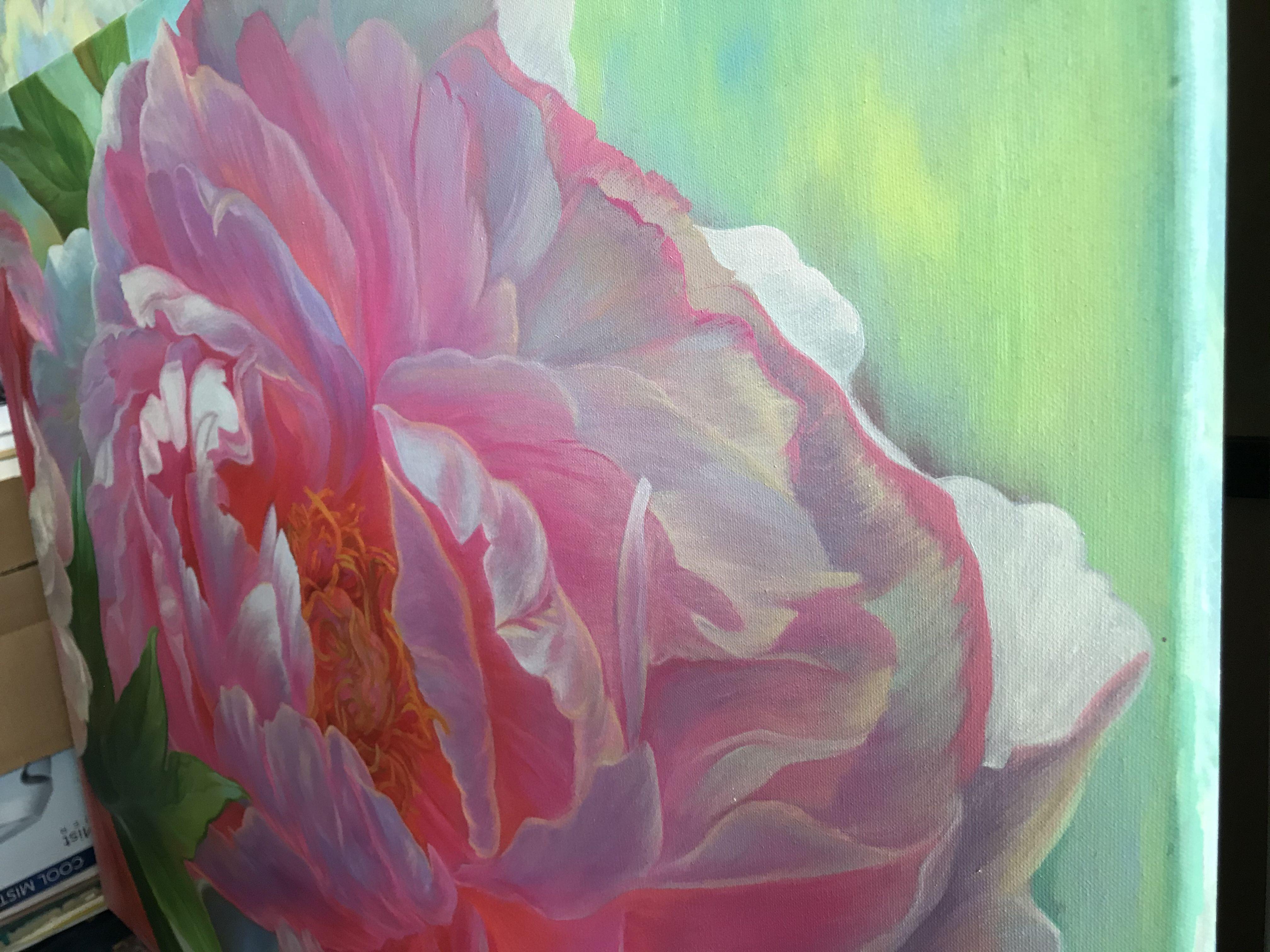 Peonies, Painting, Oil on Canvas 3