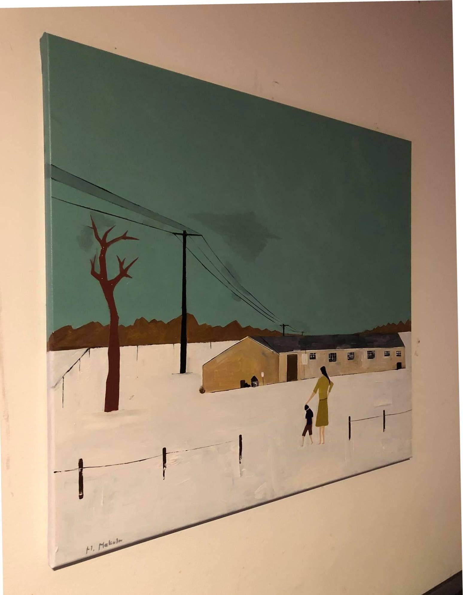 'It takes time for everything to be in place in our new home'    Original oil on canvas on wooden stretchers, signed on the front, ready to hang.  Certificate of authenticity included. :: Painting :: Expressionism :: This piece comes with an