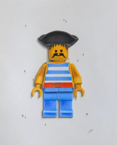 Lego Man, Drawing, Pencil/Colored Pencil on Paper