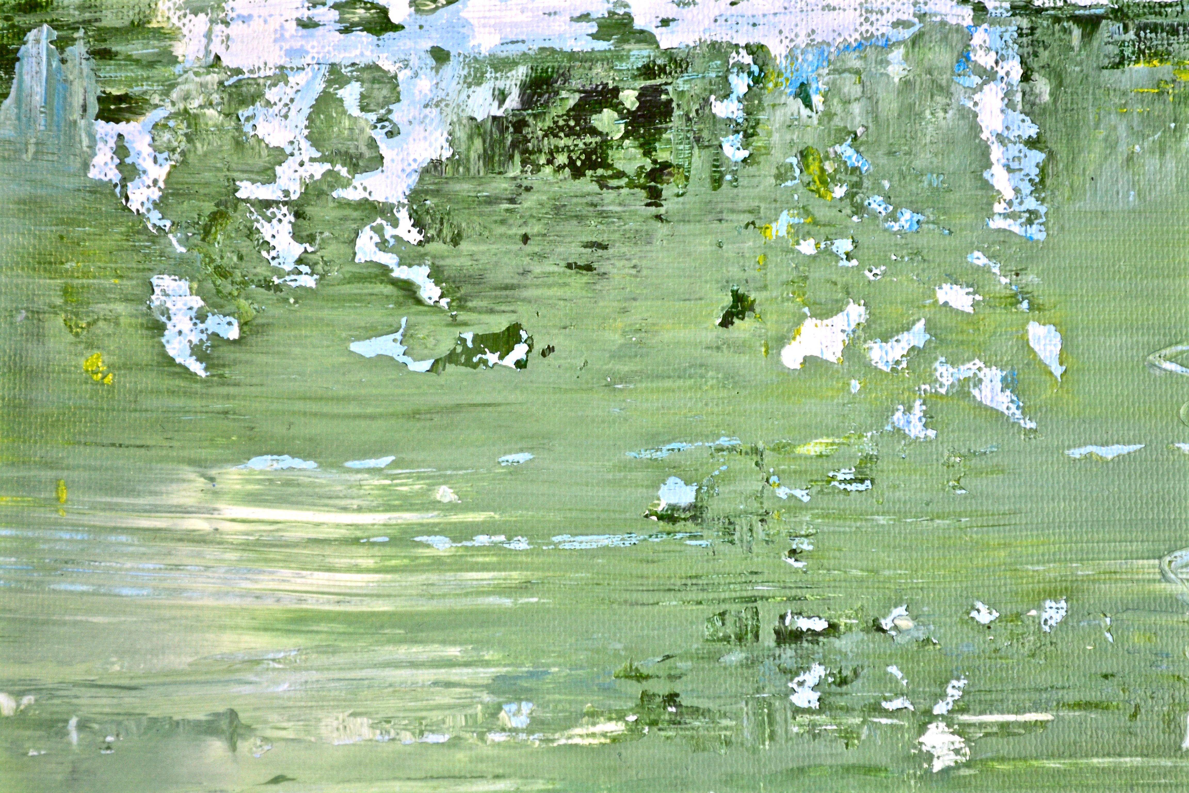 Pond, Painting, Acrylic on MDF Panel For Sale 1