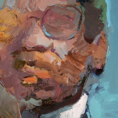 Father and his daughter, Painting, Oil on Other