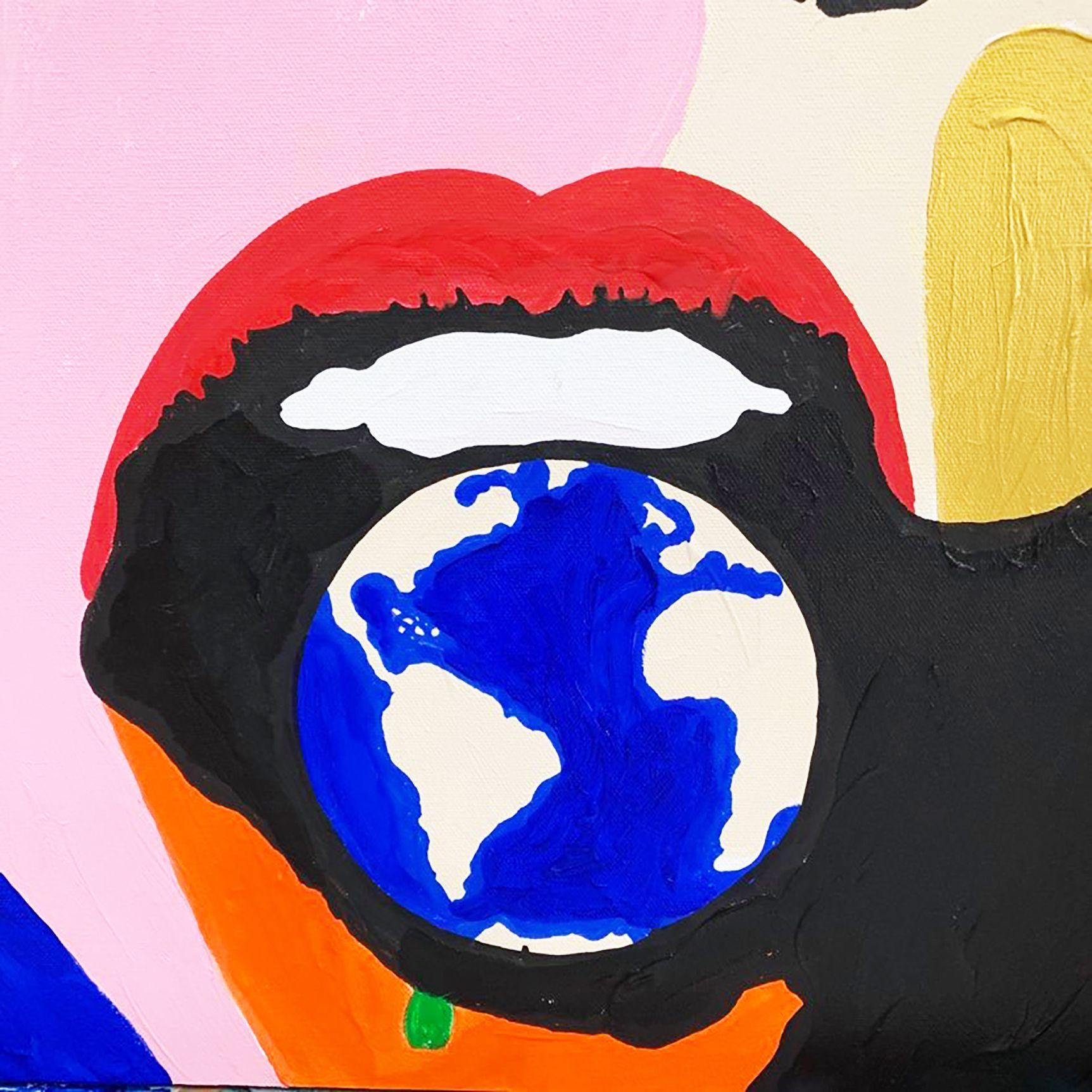 Peinture, acrylique sur toile « GOD IS A WOMAN IV » - Pop Art Painting par Philippe Colpaert (Le Closier)