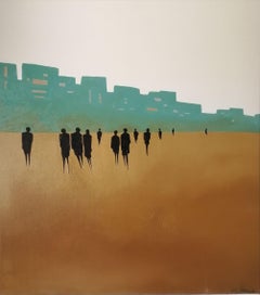Sandsturm, Gemälde, Öl auf Leinwand