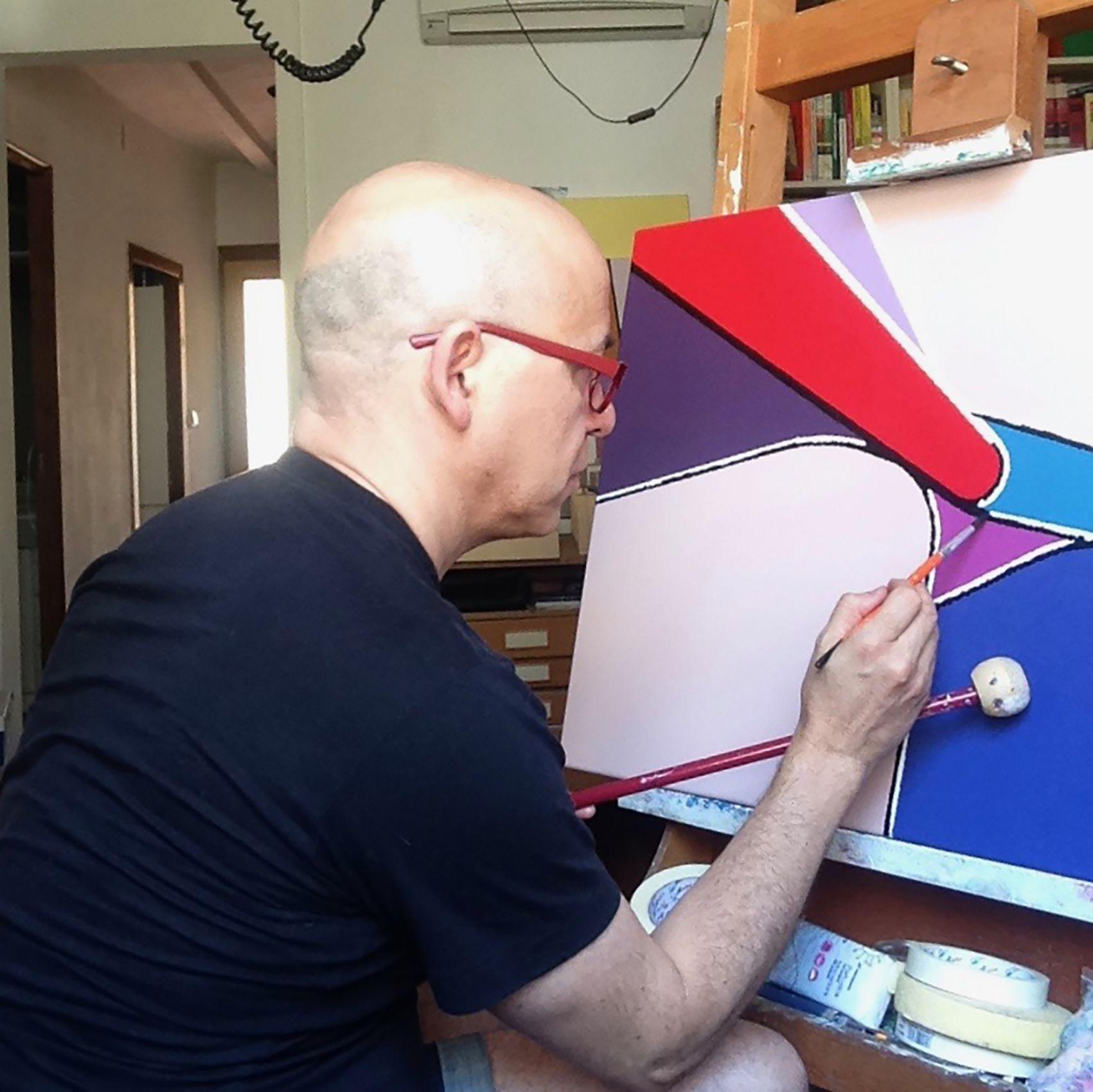 Dans cette série, l'artiste réfléchit à la manière dont le titre d'une œuvre influence sa signification, et nomme chaque peinture avec un titre presque aléatoire. Le nom d'un artiste de musique pop en code :: : Peinture : : Abstraite : : Cette pièce