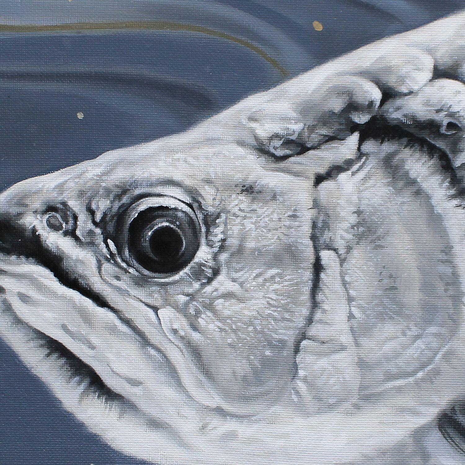 Many people are fascinated by Arowana because of its beauty with dignity.   :: Painting :: Photorealism :: This piece comes with an official certificate of authenticity signed by the artist :: Ready to Hang: No :: Signed: Yes :: Signature Location: