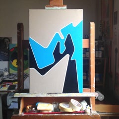 ciano  (serie di colori), Pittura, Acrilico su tela