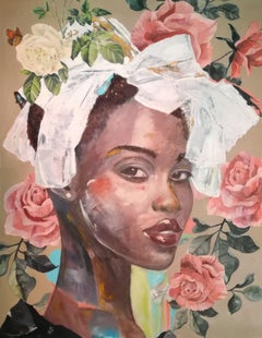 Mary Ann - Collezione di rose misteriose, Pittura, Acrilico su tela