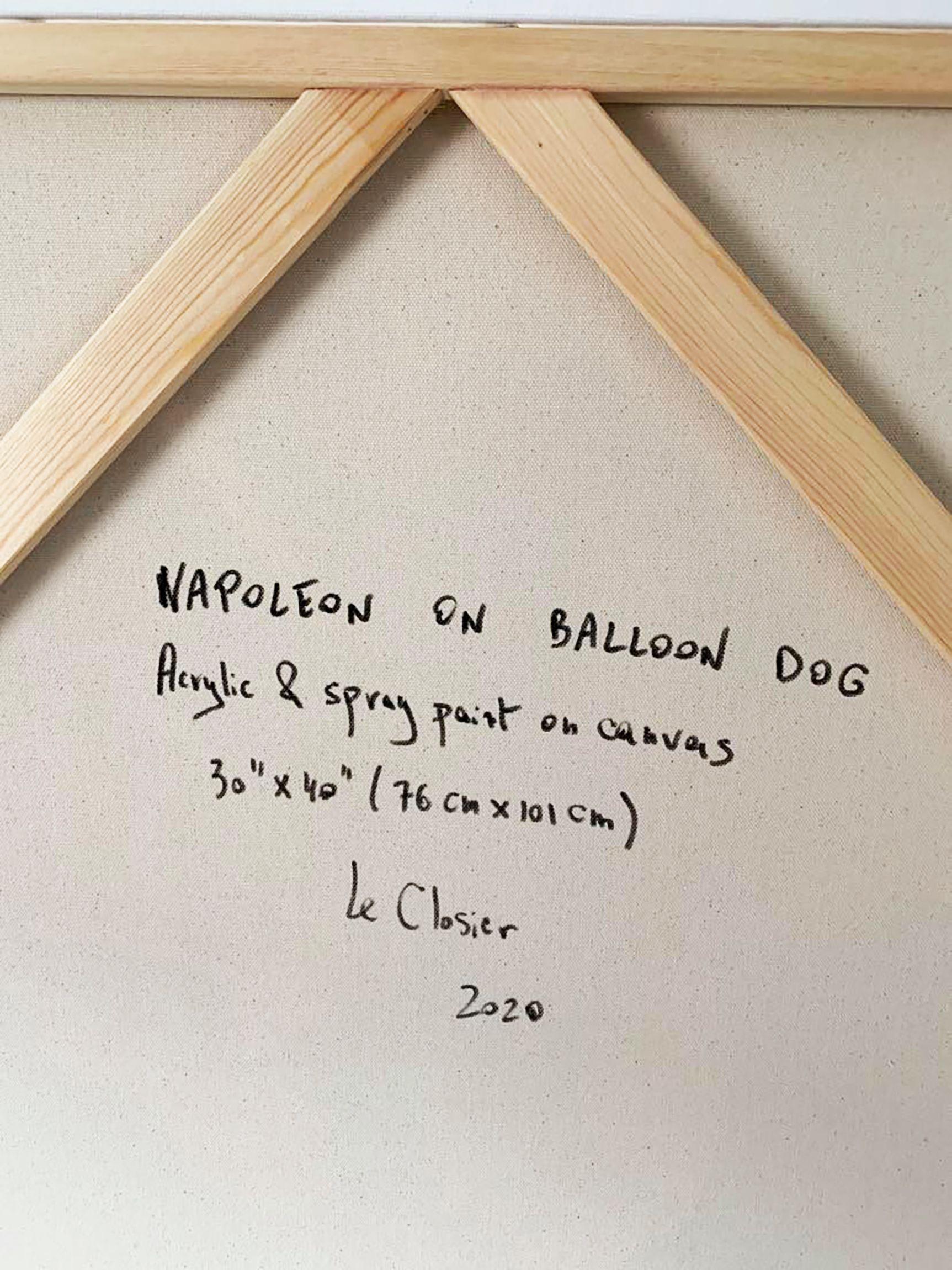 NAPOLEON ON BALLOON DOG, Painting, Acrylic on Canvas 1