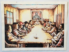 Ghetto Entrepreneur, Petrus Amuthenu, watercolour on fabriano paper