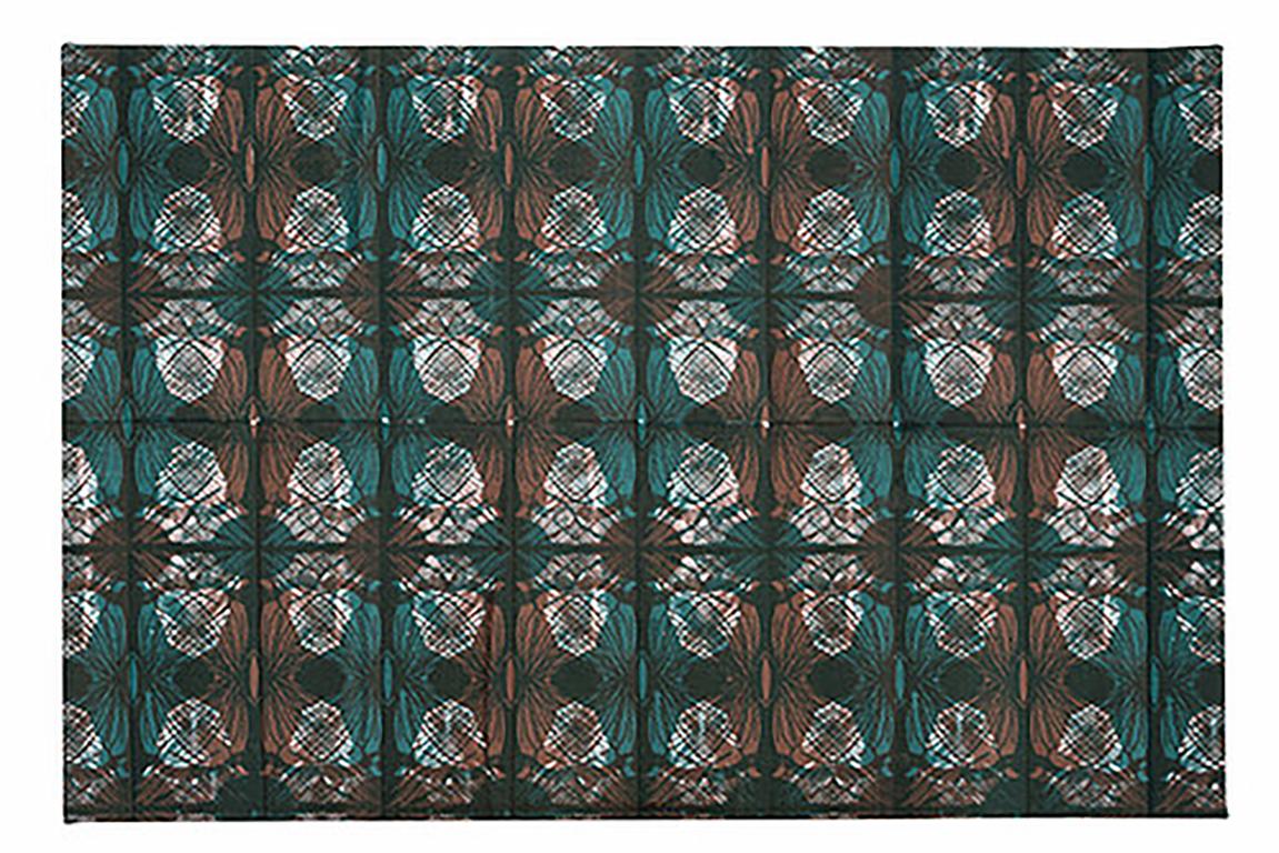Lynette Diergaardt Abstract Print - Bone (Namibian Identity through textiles), Silk Screen on Stretched Canvas