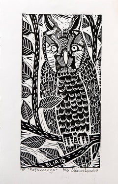 Used Kopemanga, Elia Shiwoohamba, Linoleum block print on paper