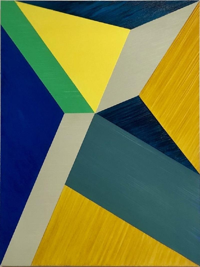 Passagi, abstract, colorful - Painting by Lorenza Sannai