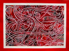 Red, Painting, Acrylic on Canvas