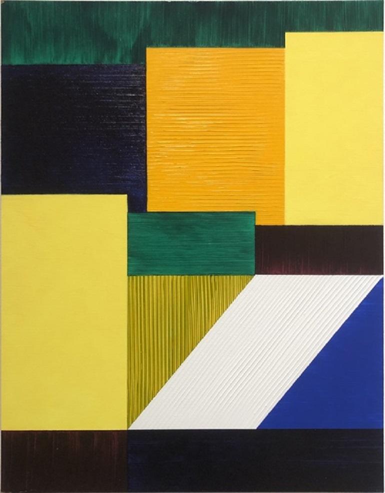 Order, colorful, abstract  - Painting by Lorenza Sannai