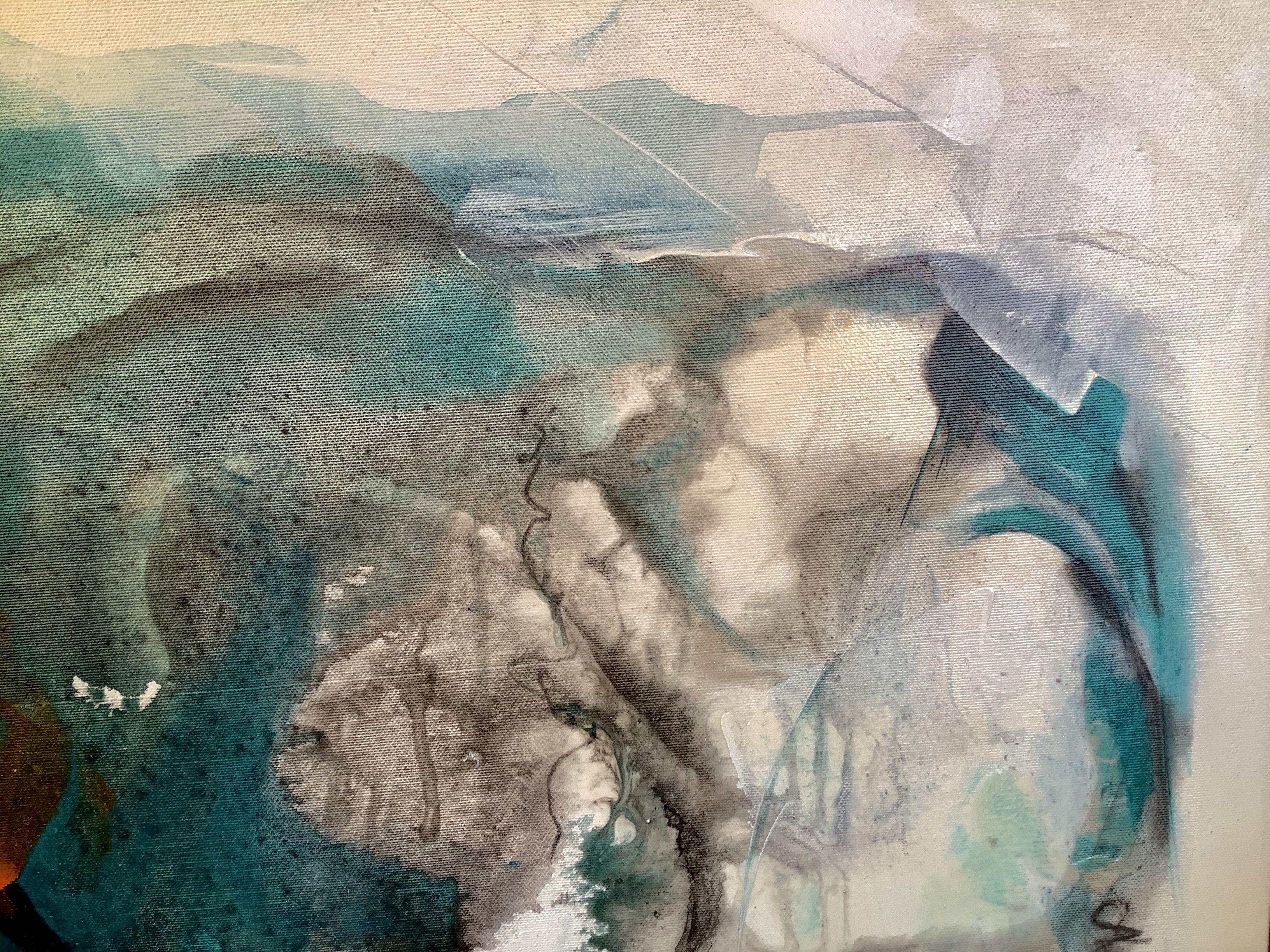 ivalenz, Gemälde, Acryl auf Leinwand (Grau), Abstract Painting, von Roberta Cervelli