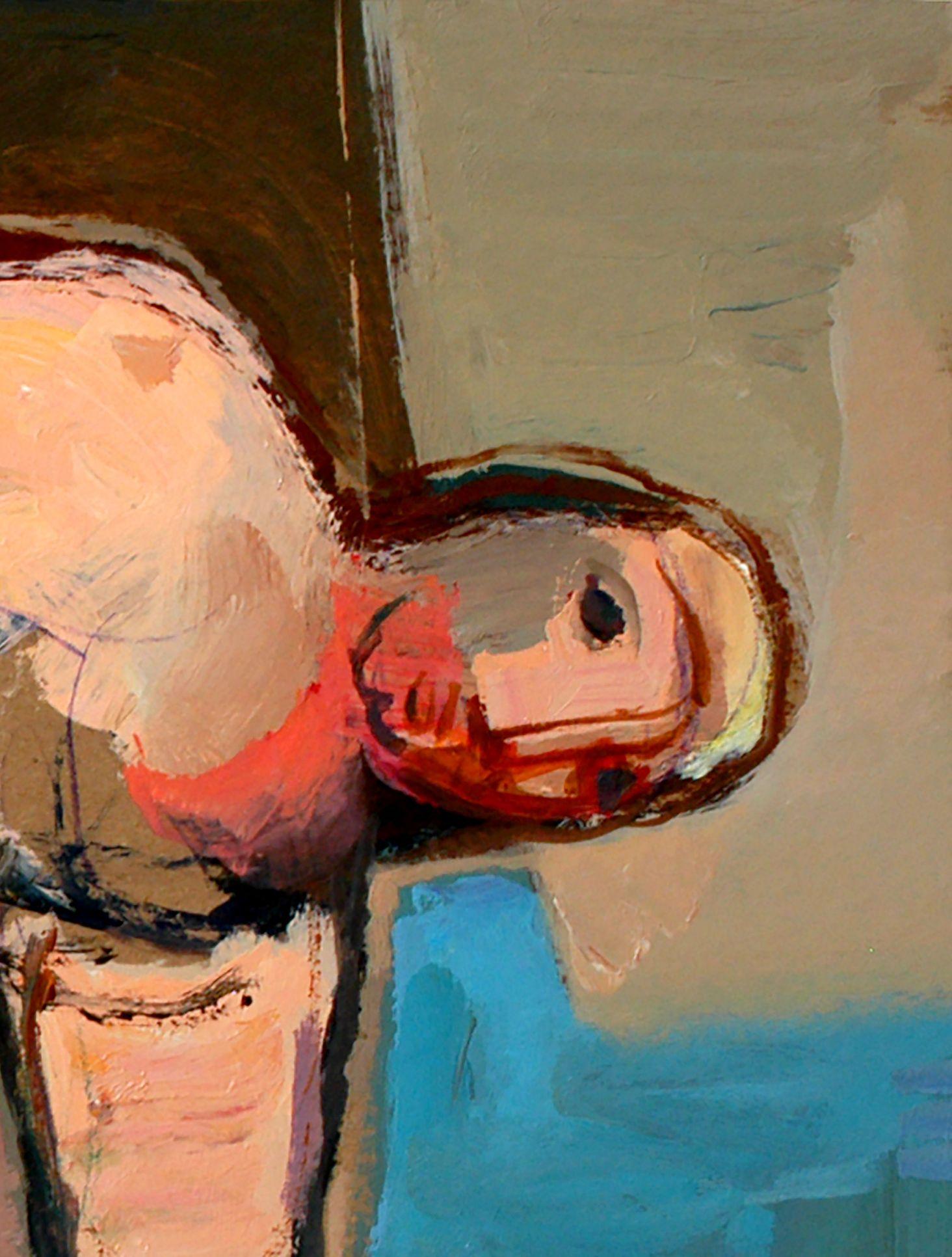 Status of a Man, Painting, Oil on Other For Sale 2