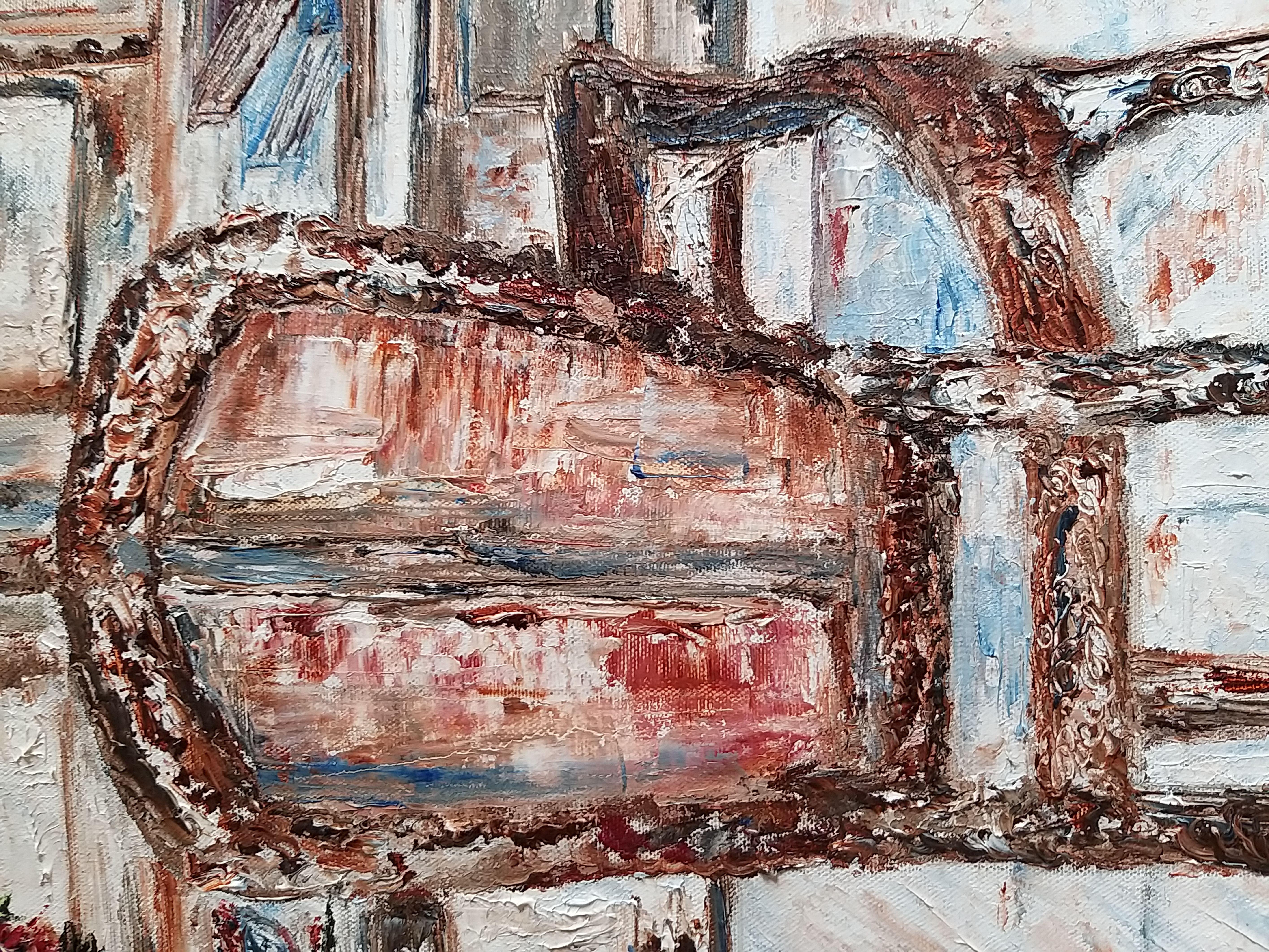 The Library, Painting, Oil on Canvas For Sale 1