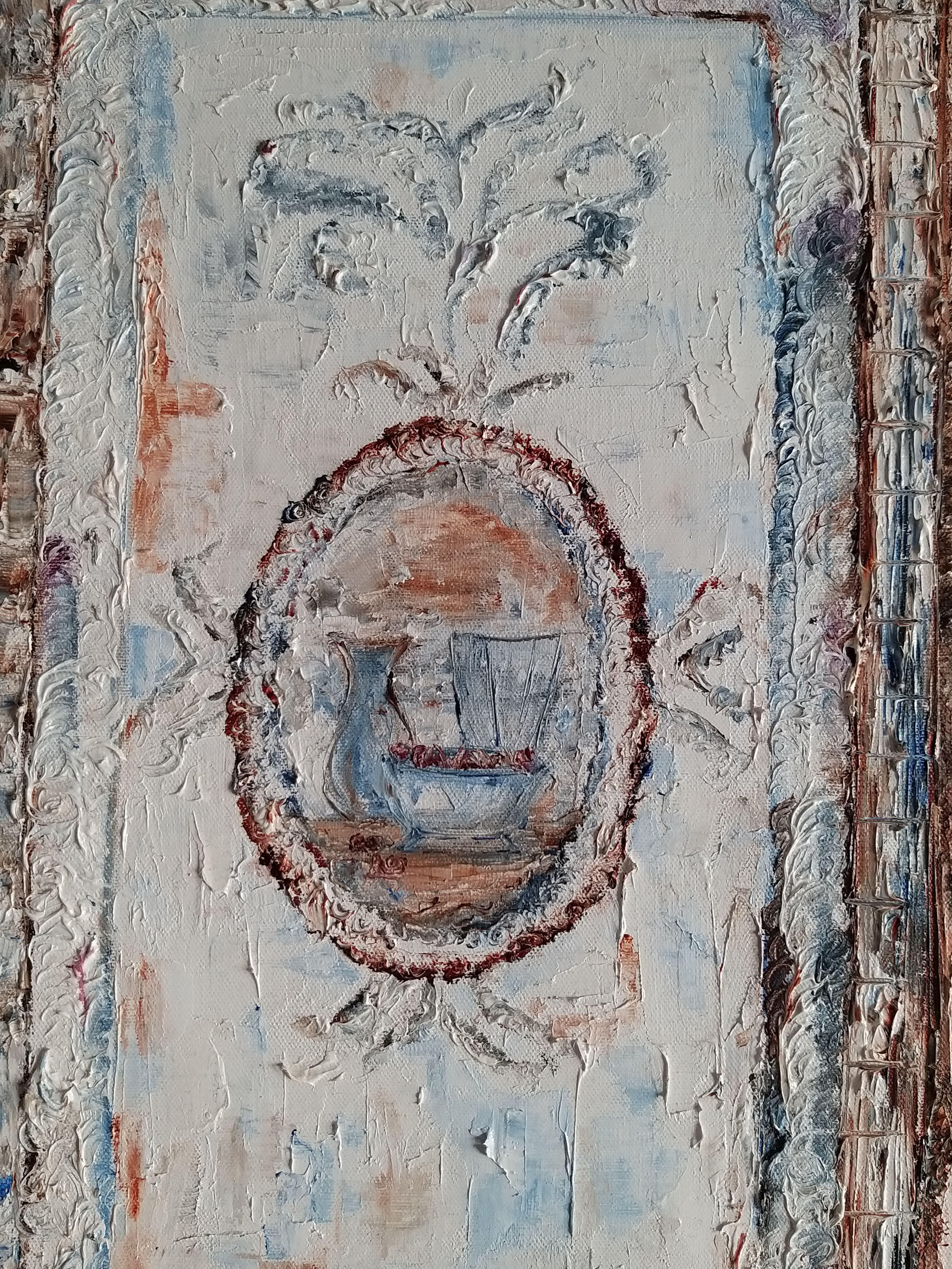 The Library, Painting, Oil on Canvas For Sale 2