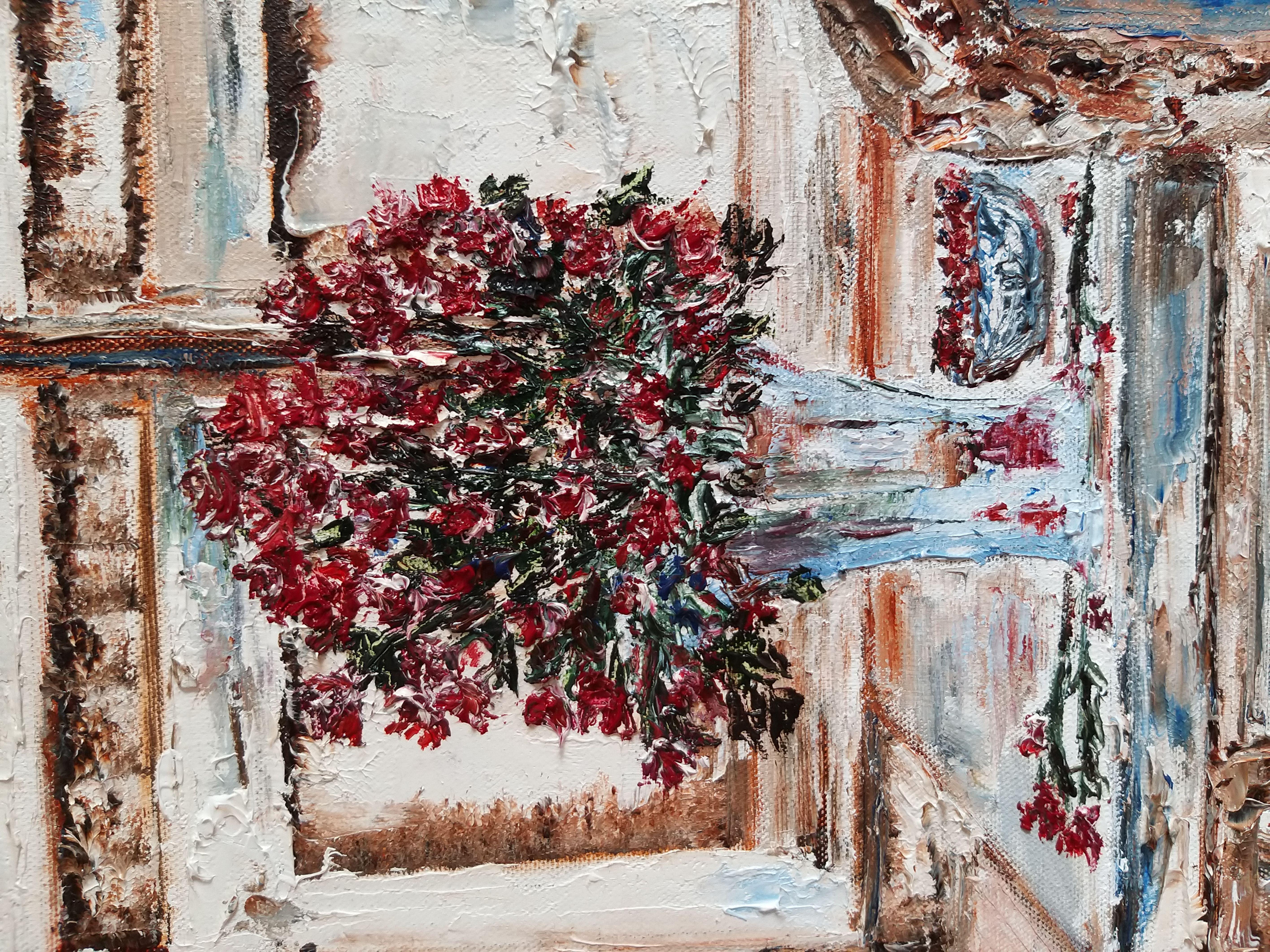 The Library, Painting, Oil on Canvas For Sale 3