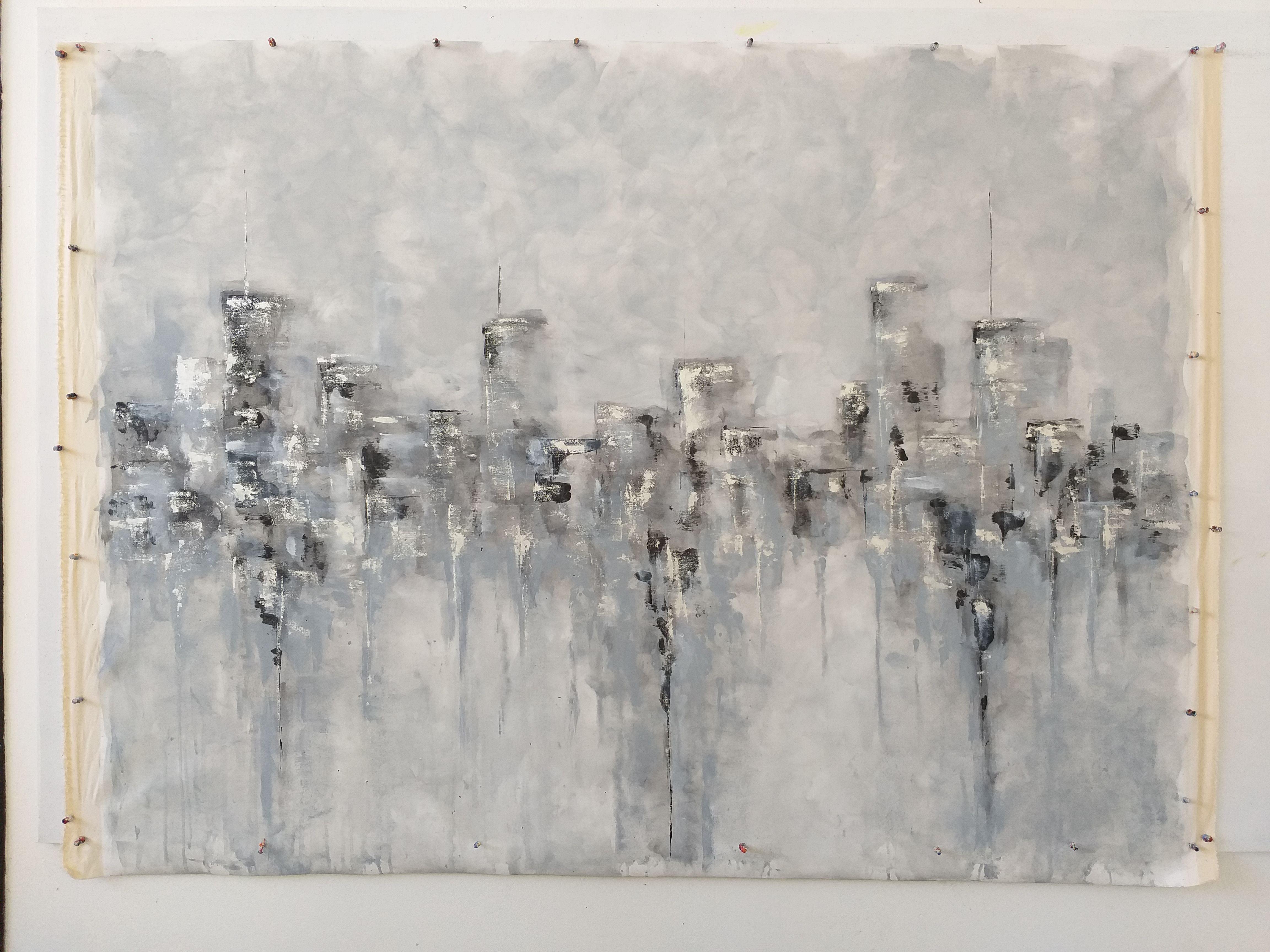  Manhattan  by M.Y., Painting, Acrylic on Canvas For Sale 1