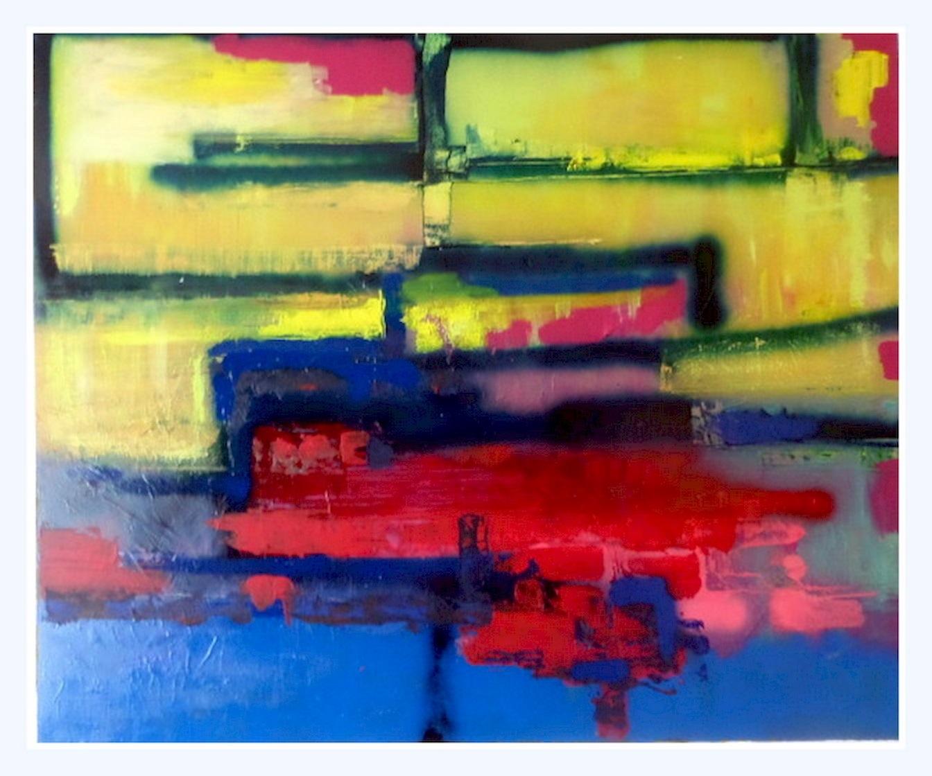 Linda  Collins Lamb Abstract Painting - breathing spaces, Painting, Acrylic on Canvas