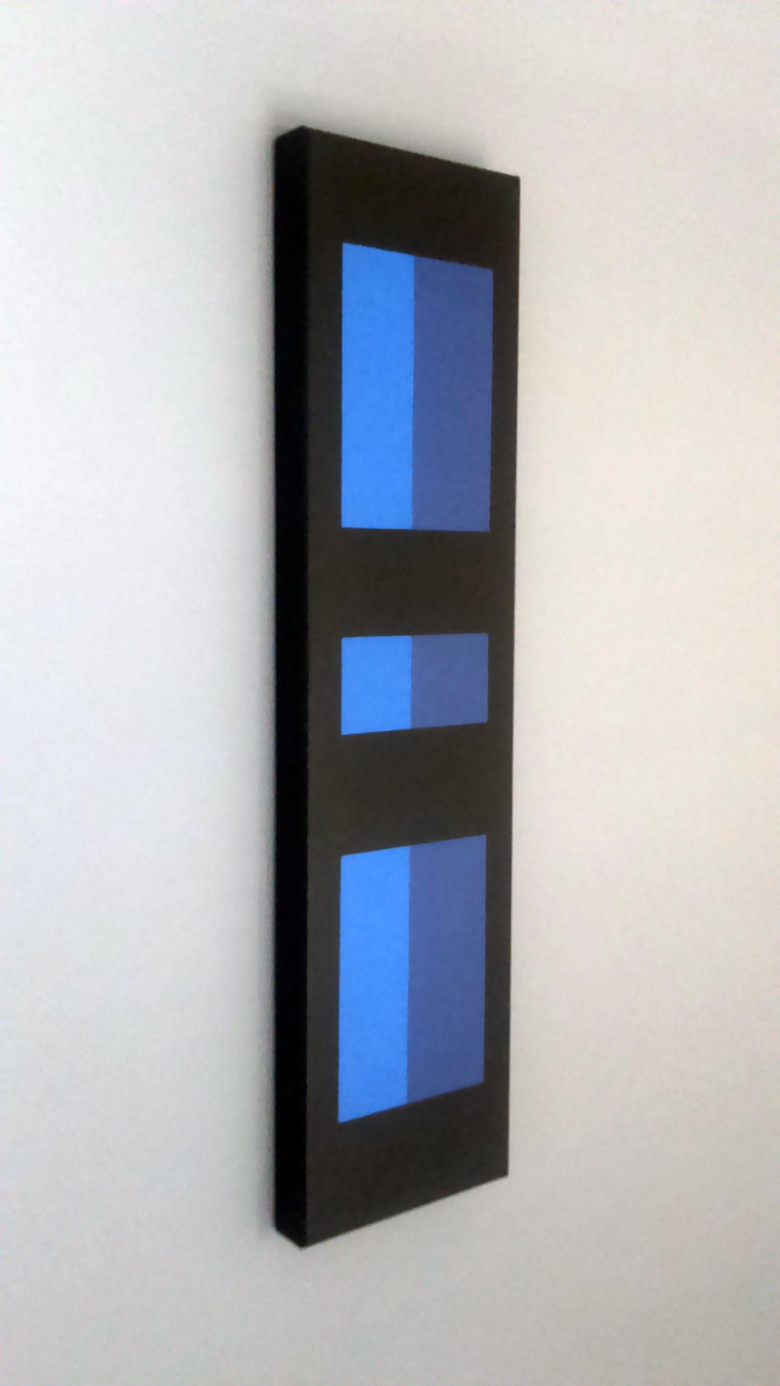M1, Painting, Acrylic on Canvas - Black Abstract Painting by Luis  Medina