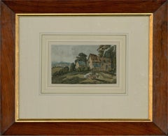 English School Early 19th Century Watercolour - Hillside Farm