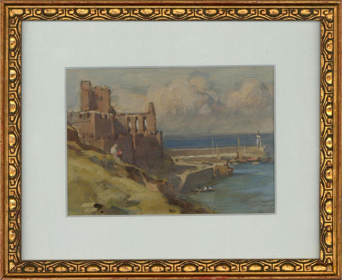 Unknown Figurative Art - Attrib. Horace A. Mummery (1867-1951) - 1933 Gouache, Peel Castle, Isle of Man