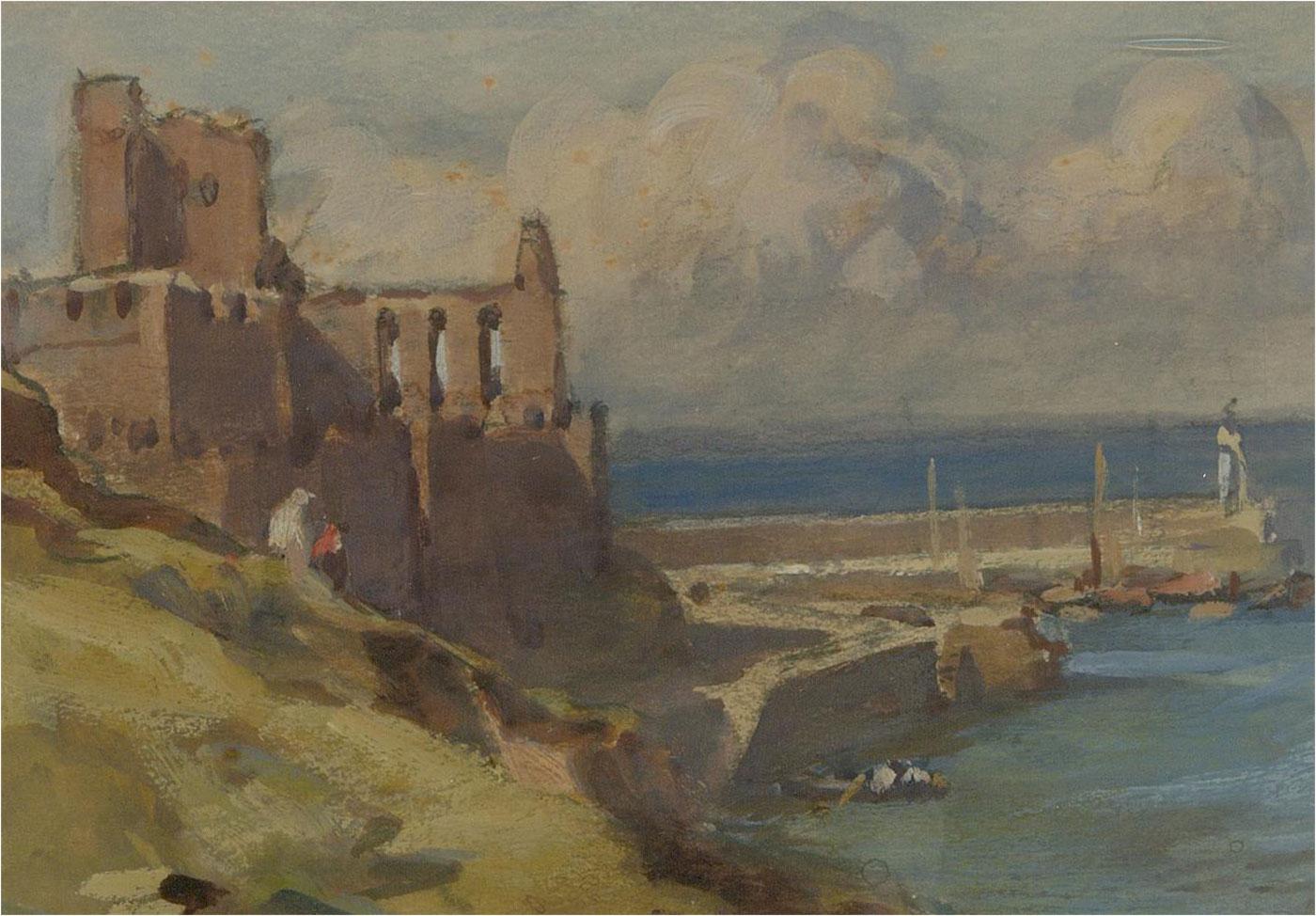 Attrib. Horace A. Mummery (1867-1951) - 1933 Gouache, Peel Castle, Isle of Man - Art by Unknown