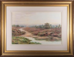 Joseph Powell - Large Early 20th Century Watercolour, Heathland Scene
