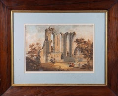 Fine Late 18th Century Watercolour - Church Ruins