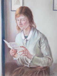 Franco Matania (1922-2006) - 20th Century Pastel, Reading a Note