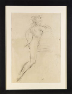 Alfred Kingsley Lawrence RA (1893-1975) - Charcoal Drawing, Nude Figure Study II
