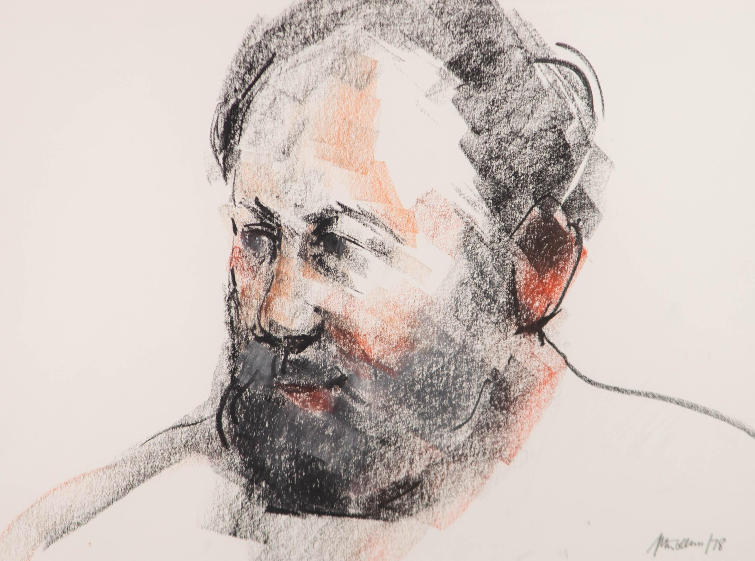 Peter Collins ARCA - 1978 Pastel, Self-portrait 1