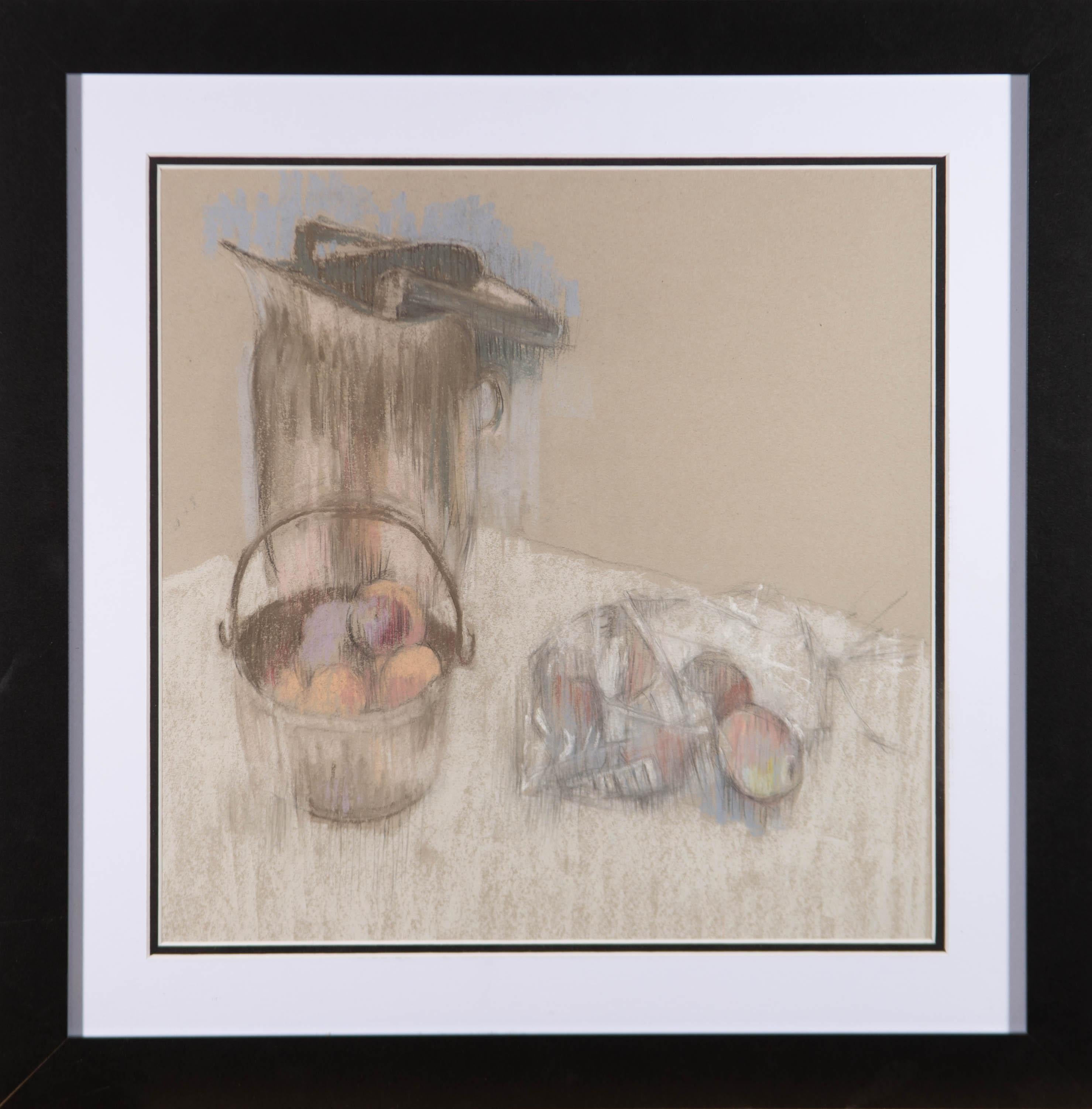 Unknown Still-Life - Val Hamer - Contemporary Pastel, Kitchen Table with Fruit