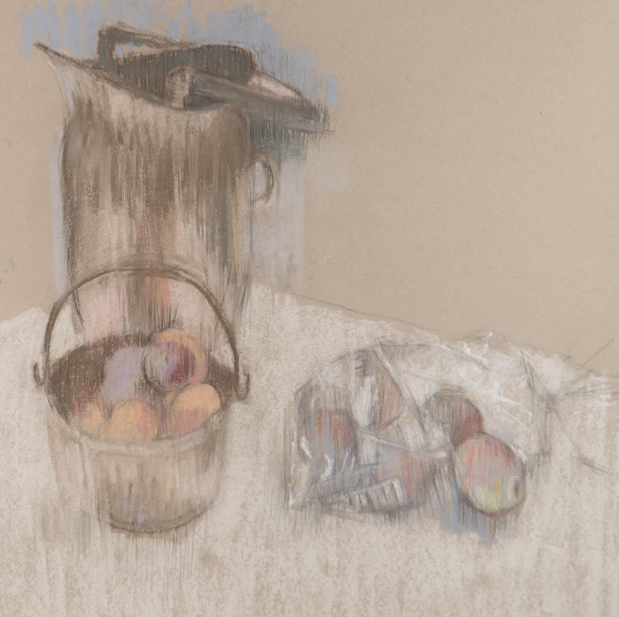 Val Hamer - Contemporary Pastel, Kitchen Table with Fruit - Art by Unknown