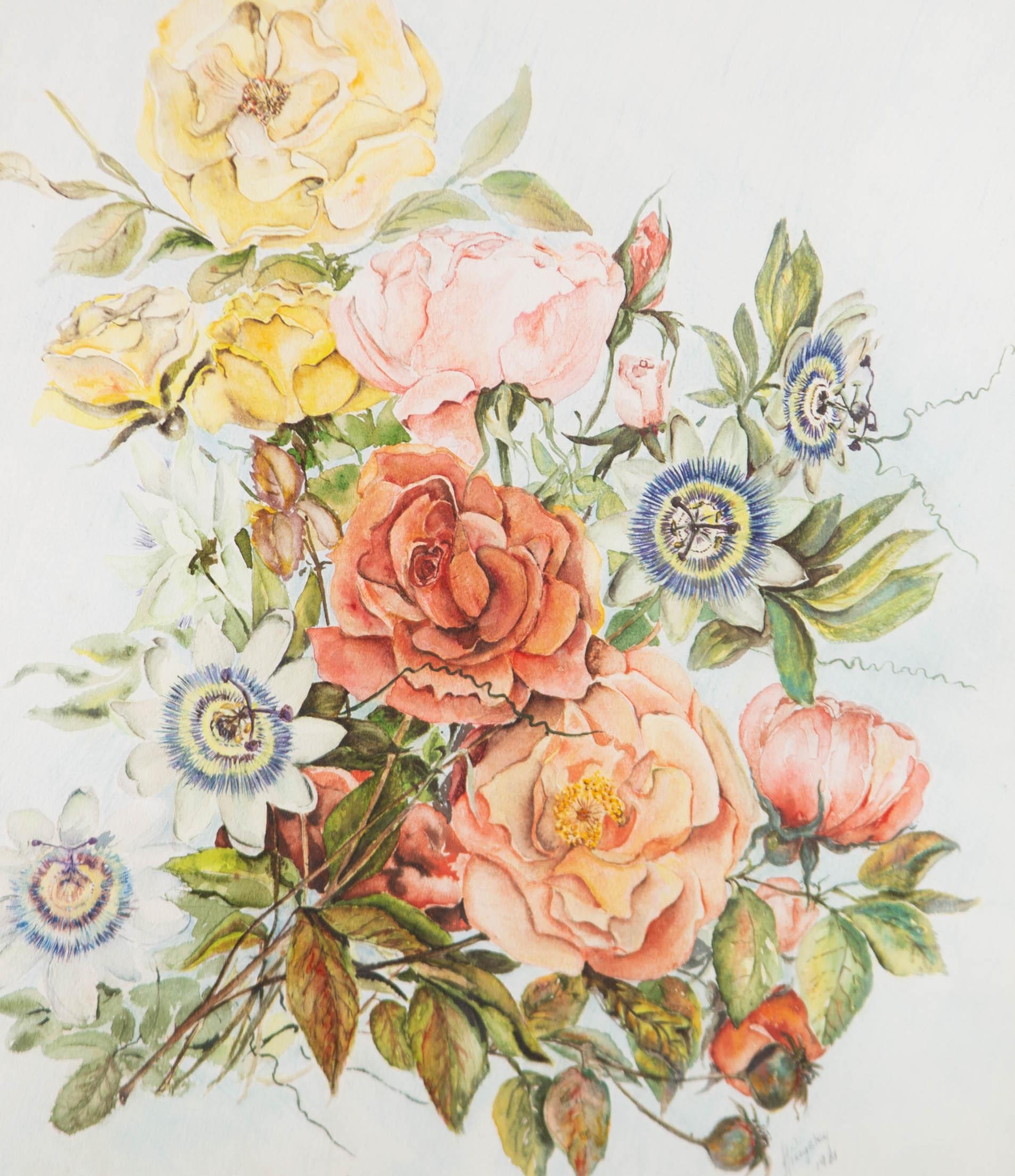 H. Pugsley - 1981 Watercolour, Flowers - Art by Unknown
