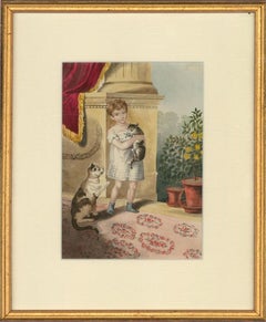 Antique Sophia Stansbury - Early 19th Century Watercolour, Portrait of a Young Boy