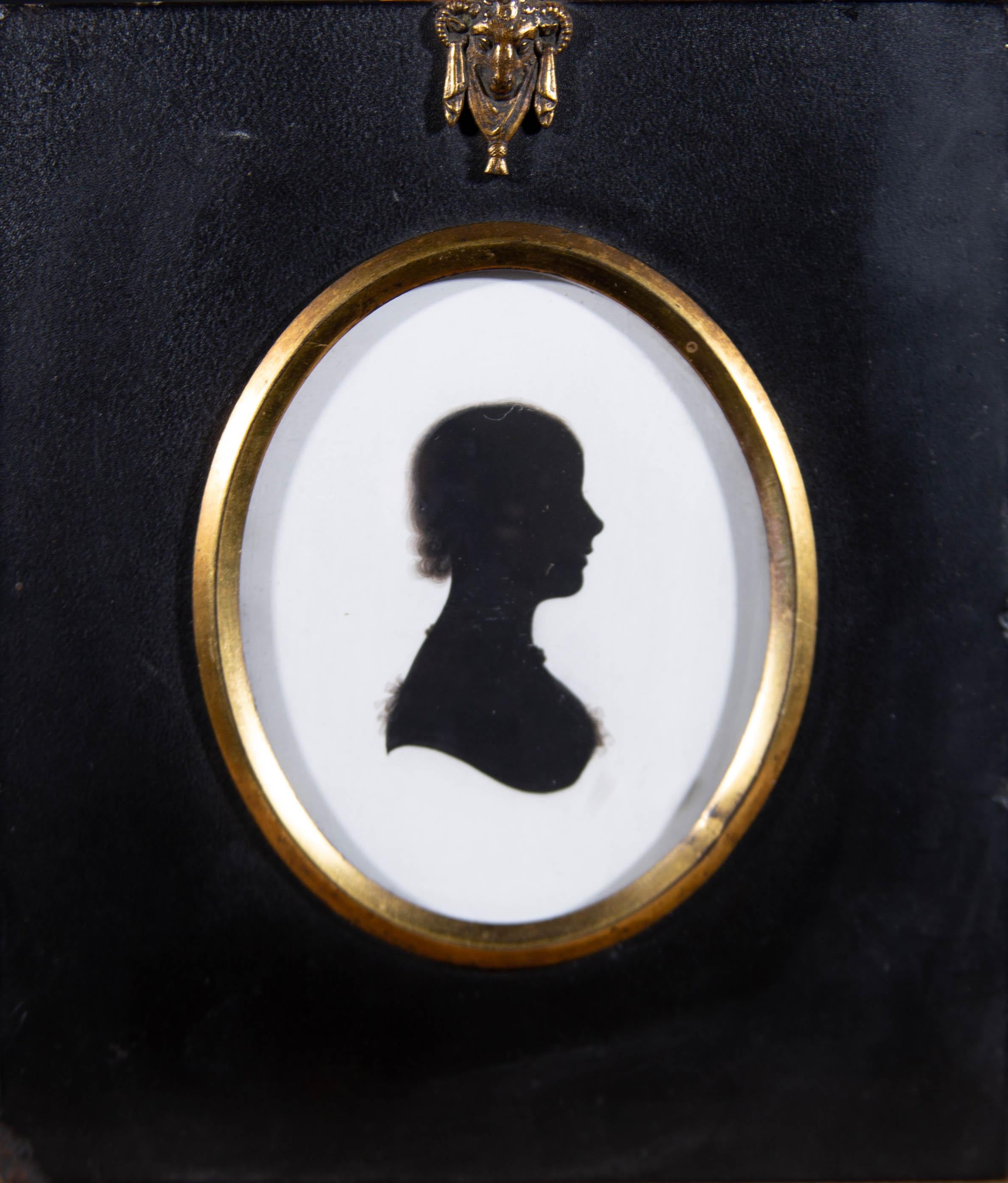 Unknown Portrait - attrib John Miers (1756â€“1821) - circa 1805 India Ink, Silhouette OF A Young