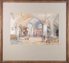 Richard Principal Leitch (1827-1882) - Fine Watercolour, Cathedral Interior