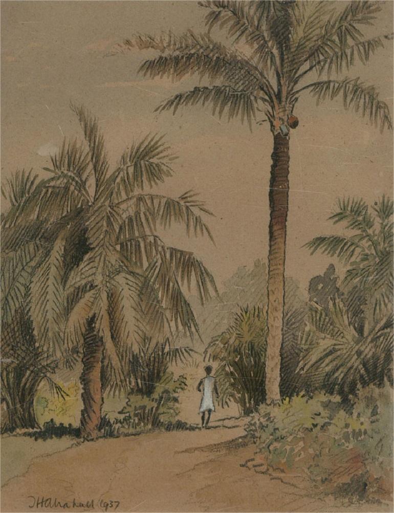 C. Hanahan - 1937 Watercolour, Tropical Forest - Art by Unknown