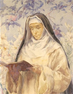 Studio of Eleanor Fortescue-Brickdale (1872-1945) - c.1911 Watercolour, The Nun
