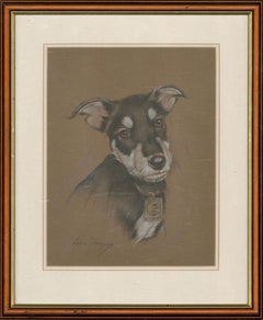 Luisa Dominguez - Signed & Framed Contemporary Pastel, The Mayor's Mutt