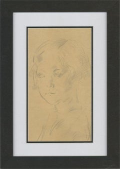 Alfred Kingsley Lawrence RA (1893-1975) - Drawing Graphite, Jeune fille, Jeune fille