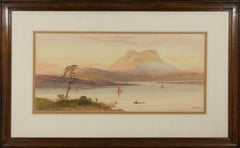William Henry Earp - Late 19th Century Watercolour, Mountainous Riverscape