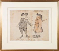 T Pytches - 1792 Pen and Ink Drawing, A Clerical Rebuke And A Parochial Response