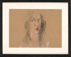 Peter Collins ARCA - Signed 1979 Pastel, Portrait of a Woman