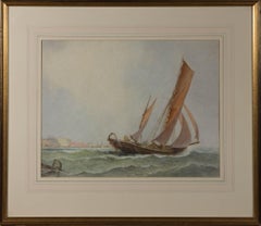Charles Edward Hannaford RBA (1863-1955) - Watercolour, Just off the Coast