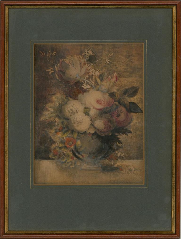 Unknown Still-Life - Attrib. Ann Beesley (fl.1774-1783) - 18th Century Watercolour, Summer Flowers