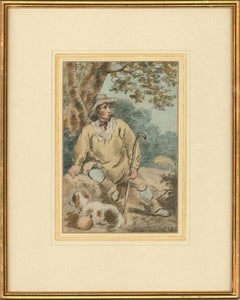 Manner of George Morland (1763-1804) - Graphite Drawing, Shepherd and Dog
